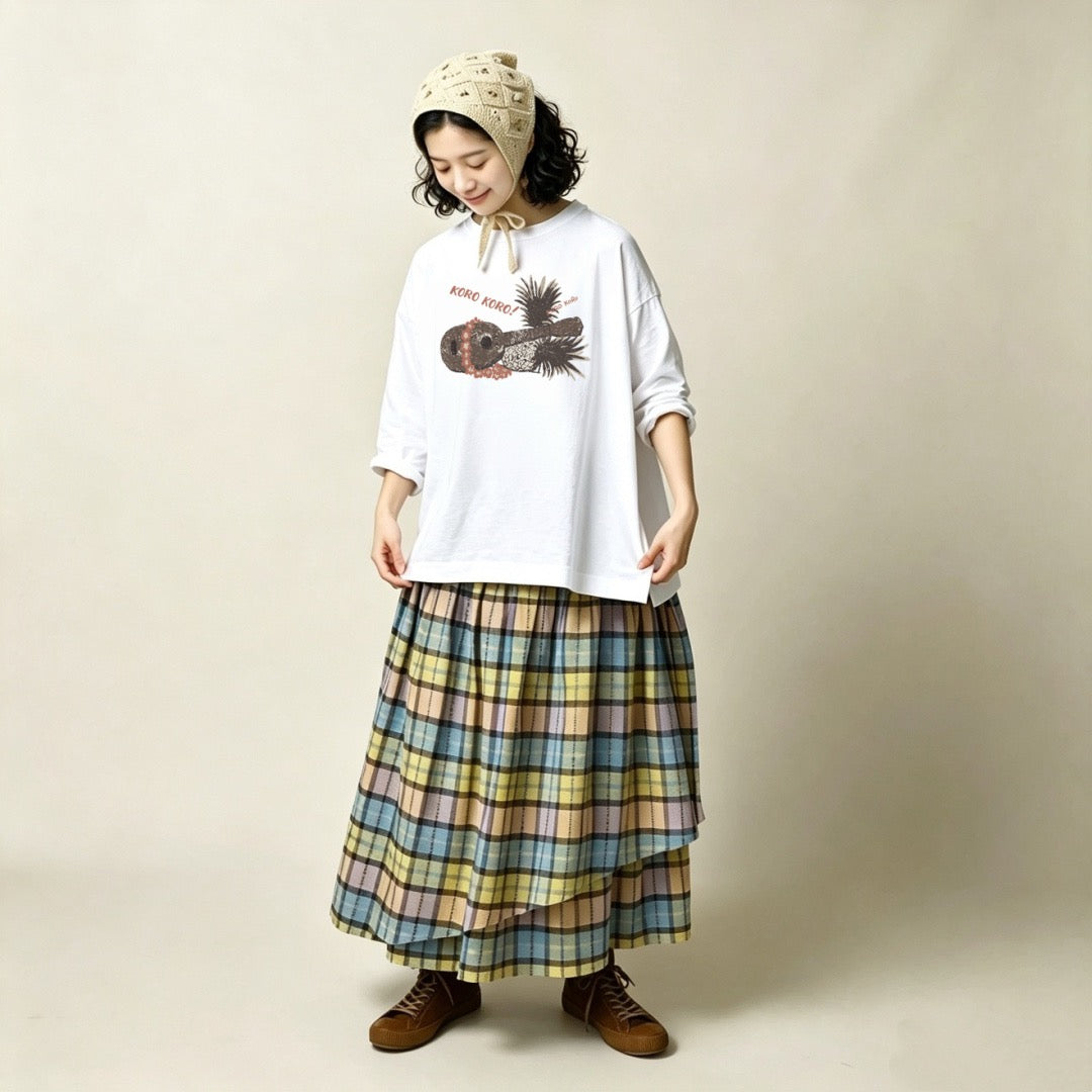 45R吉他菠蘿長袖tee
