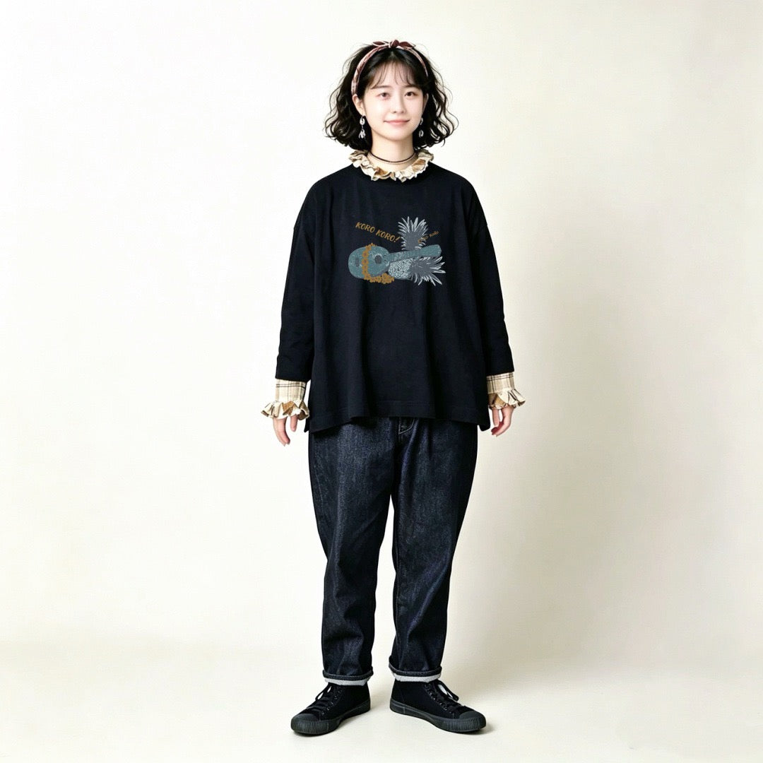 45R吉他菠蘿長袖tee