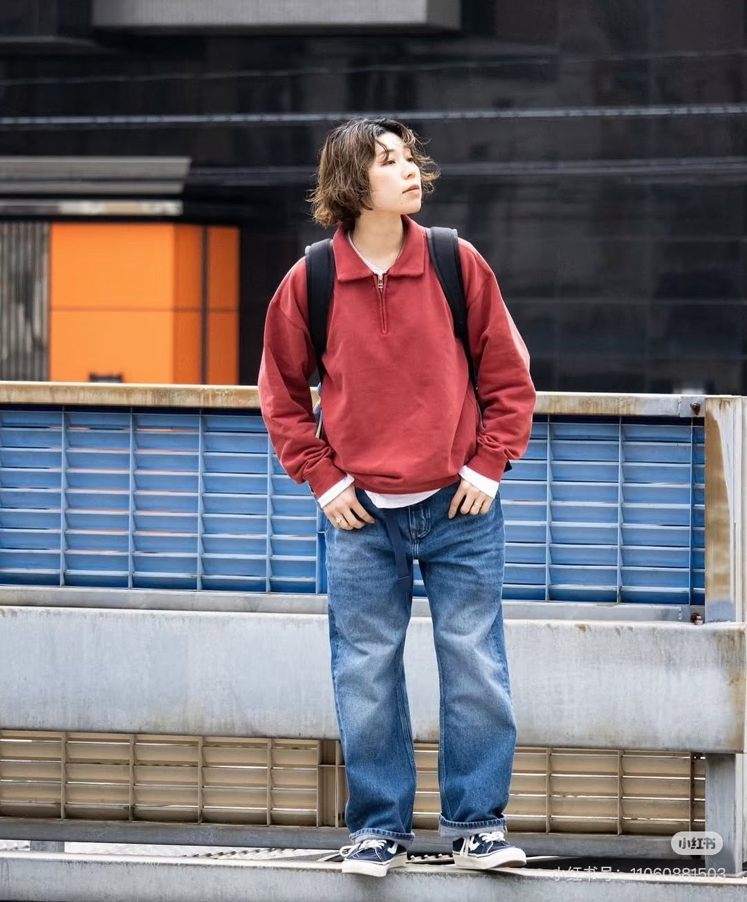 The North face 半拉鏈zip衛衣