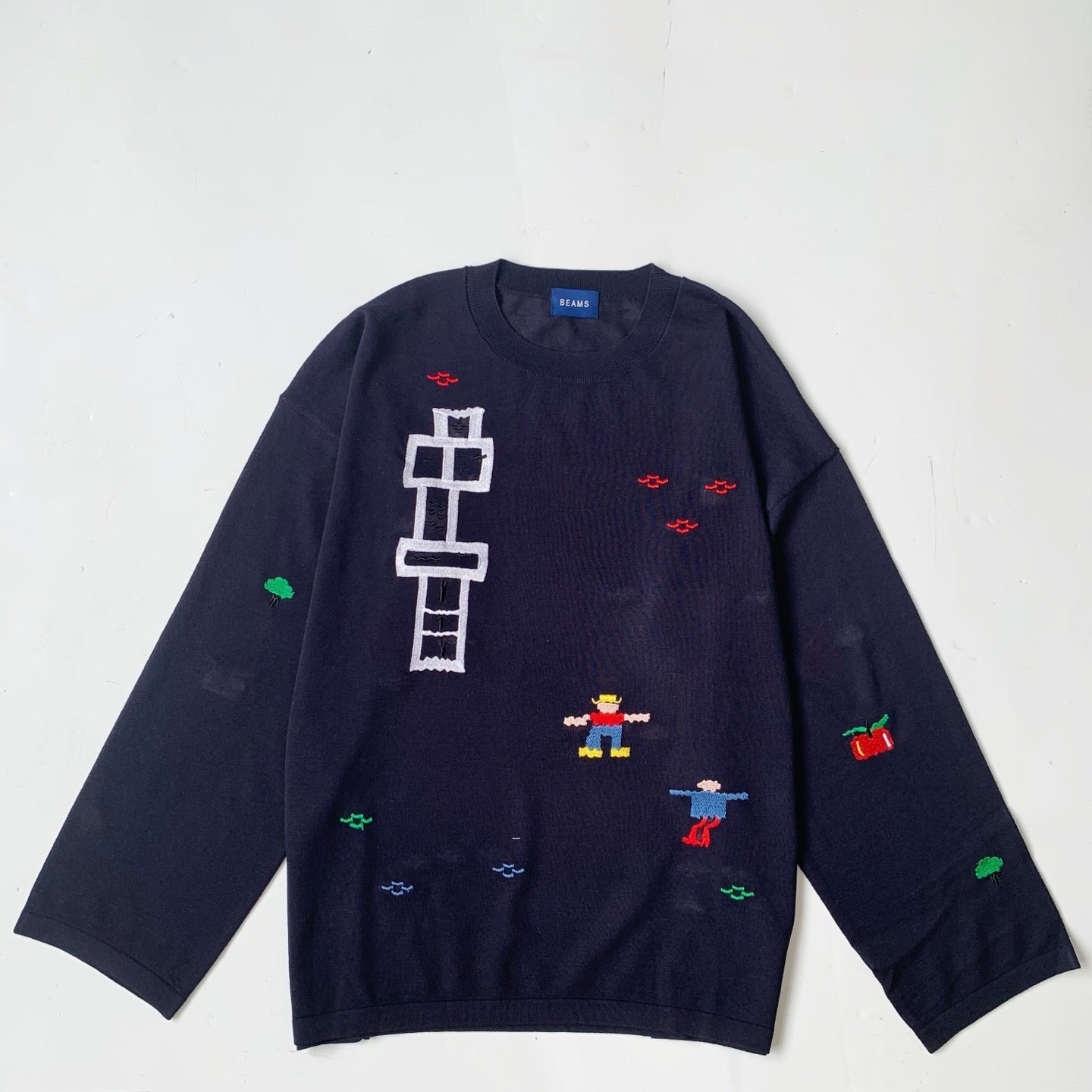 Beams boy刺繡長袖tee