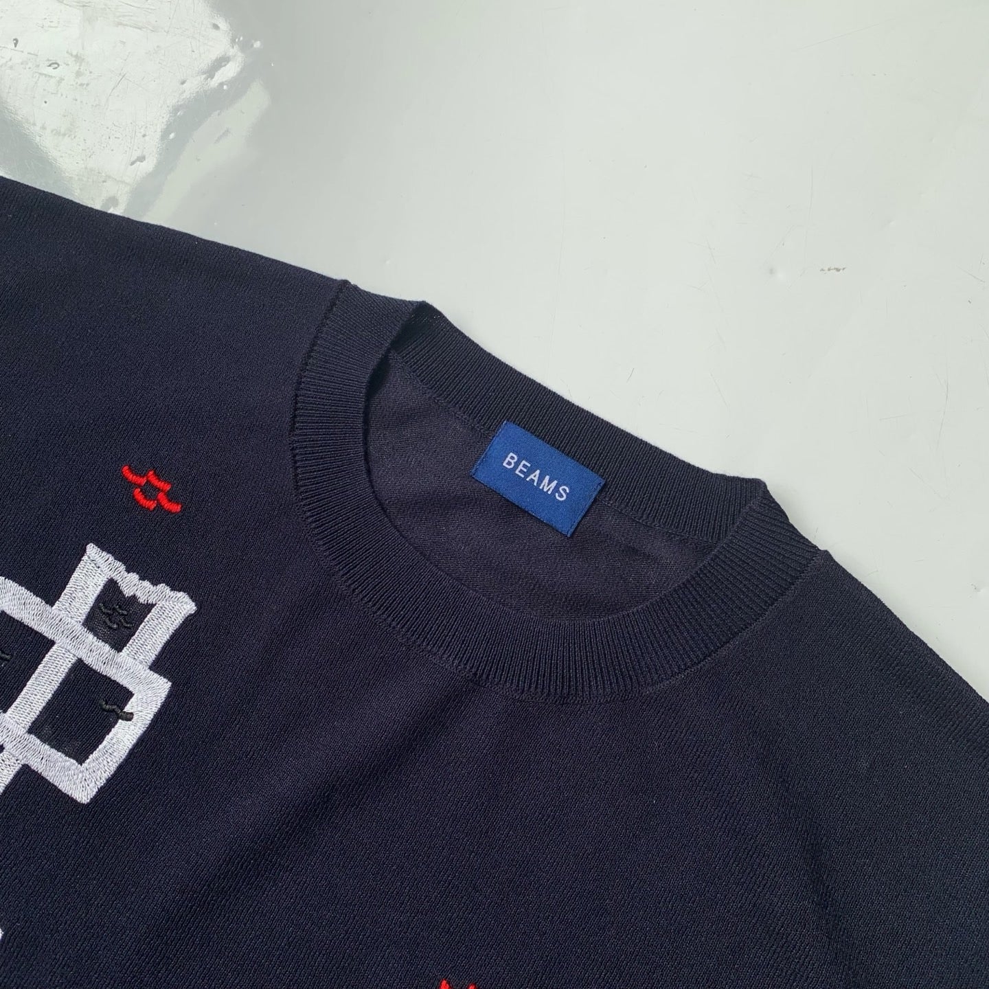 Beams boy刺繡長袖tee