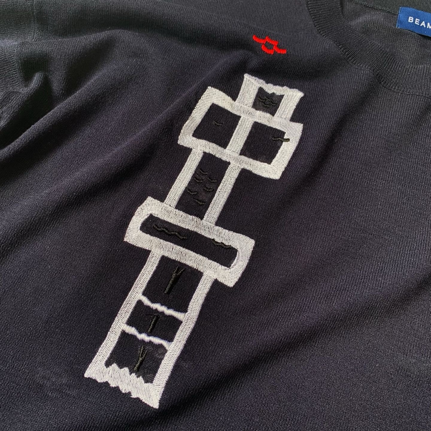 Beams boy刺繡長袖tee