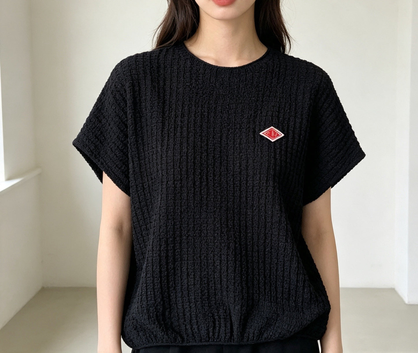 Danton泡泡紋短身tee