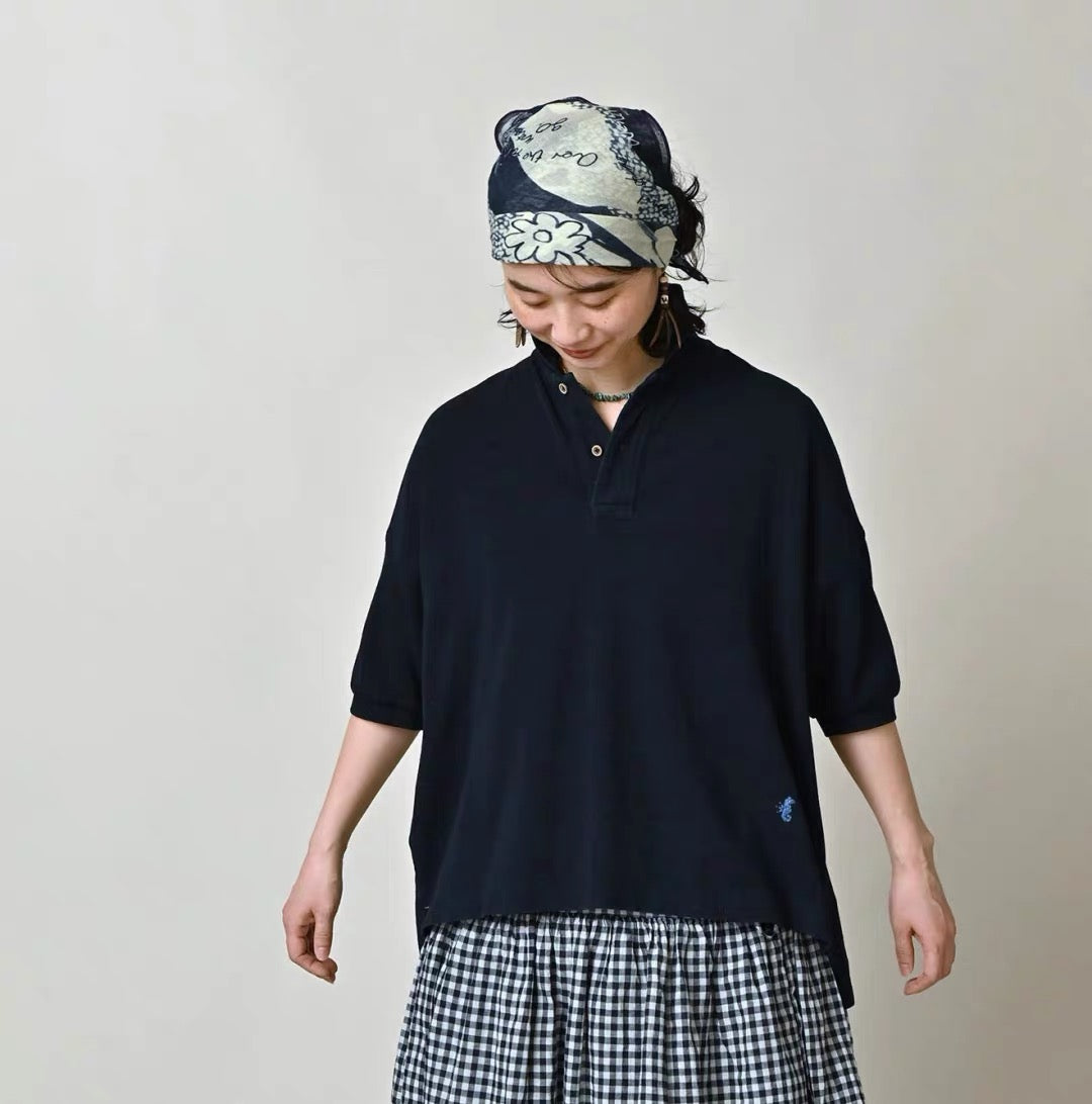 45R 5分袖polo shirt