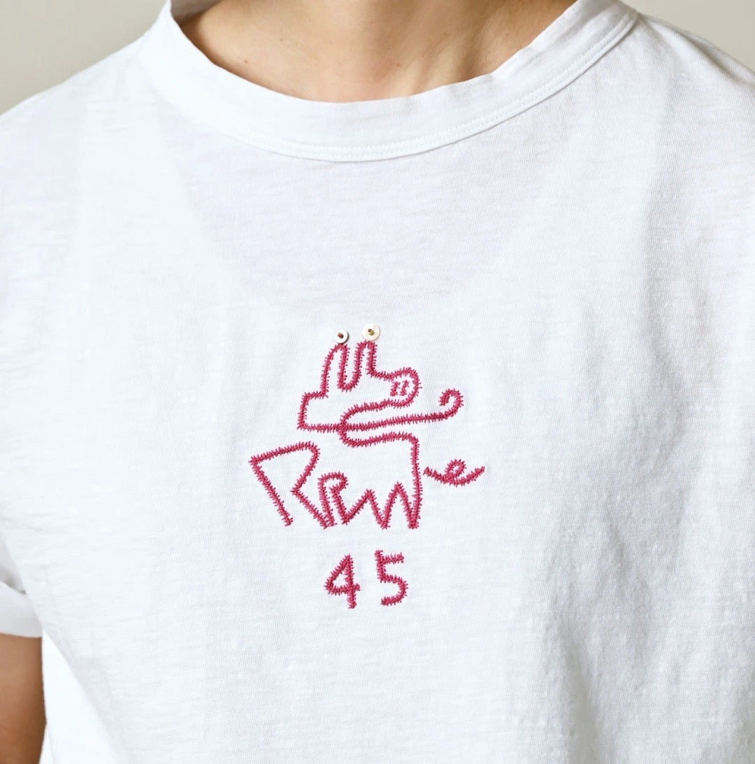 45R刺繡tee
