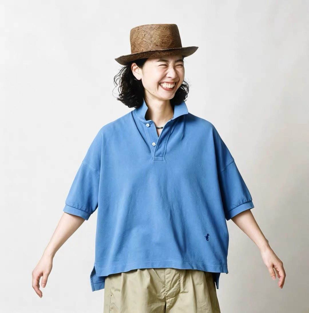 45R 5分袖polo shirt