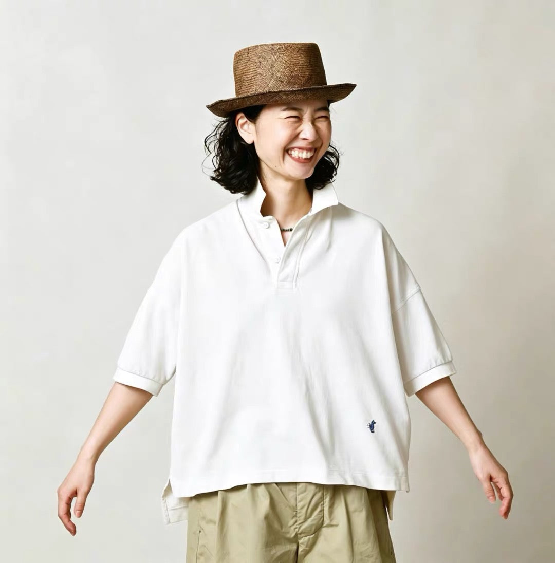 45R 5分袖polo shirt