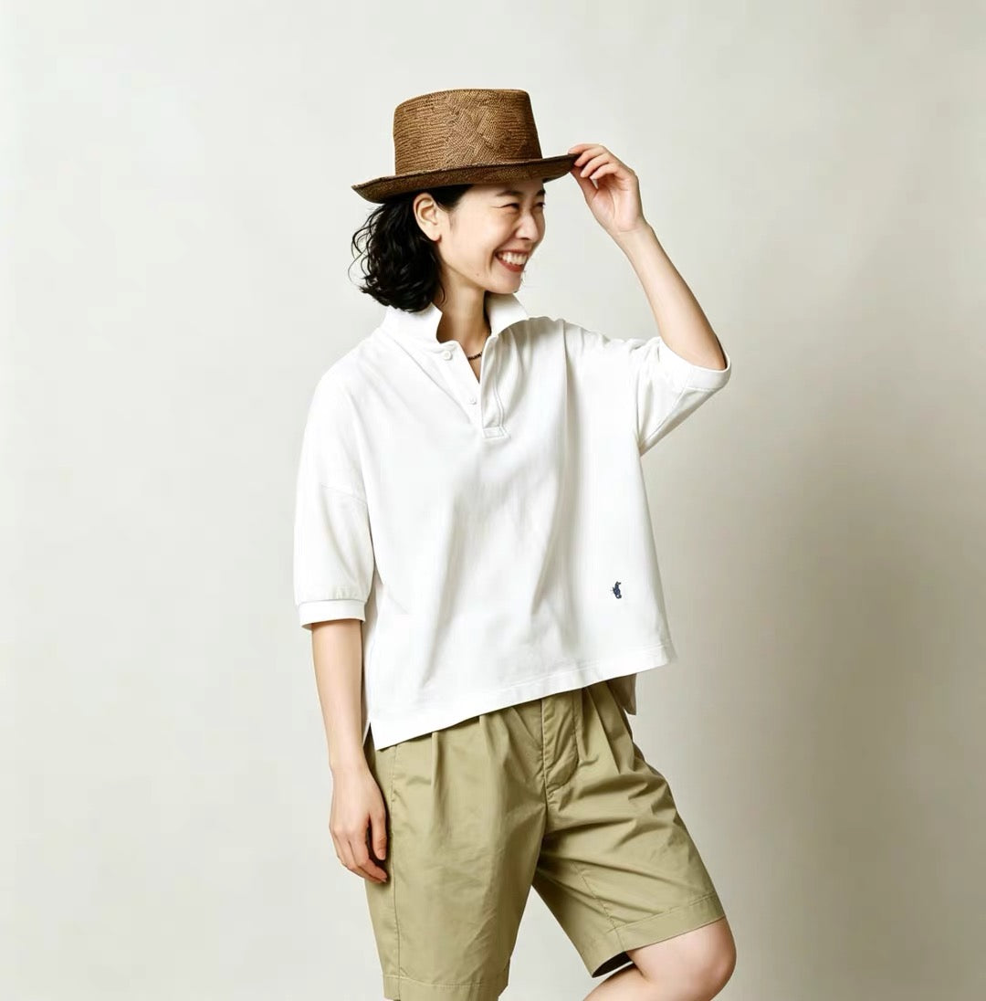 45R 5分袖polo shirt