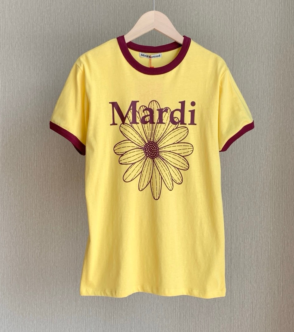 Mardi mercredi flower 撞色tee