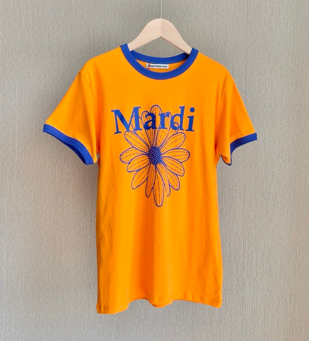 Mardi mercredi flower 撞色tee