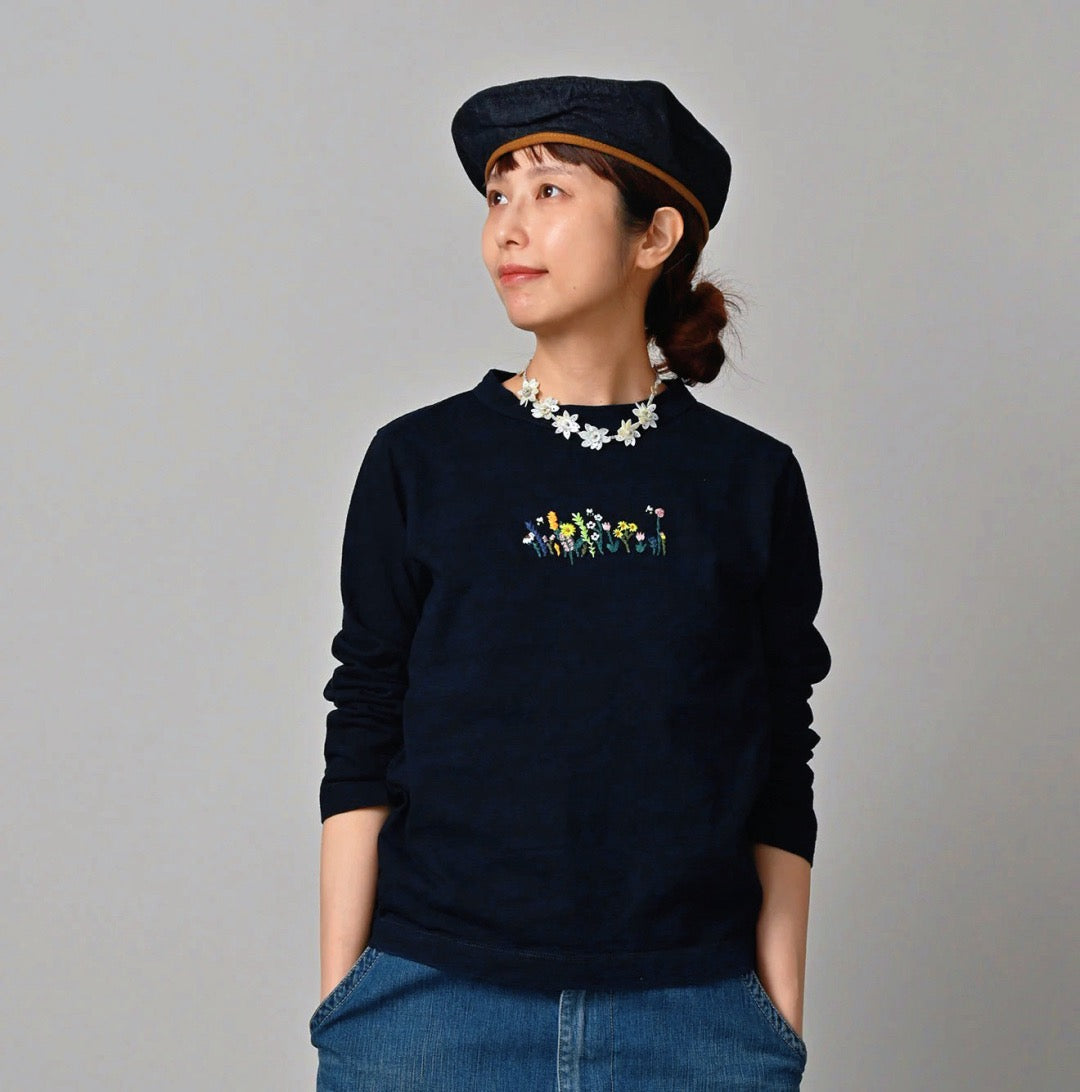 45R flower刺繡tee