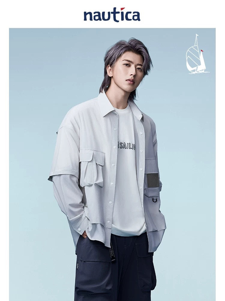 Nautica sailing logo tee