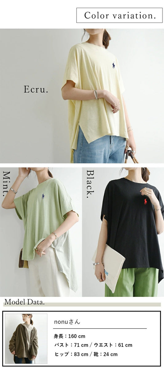 Polo不規則tee