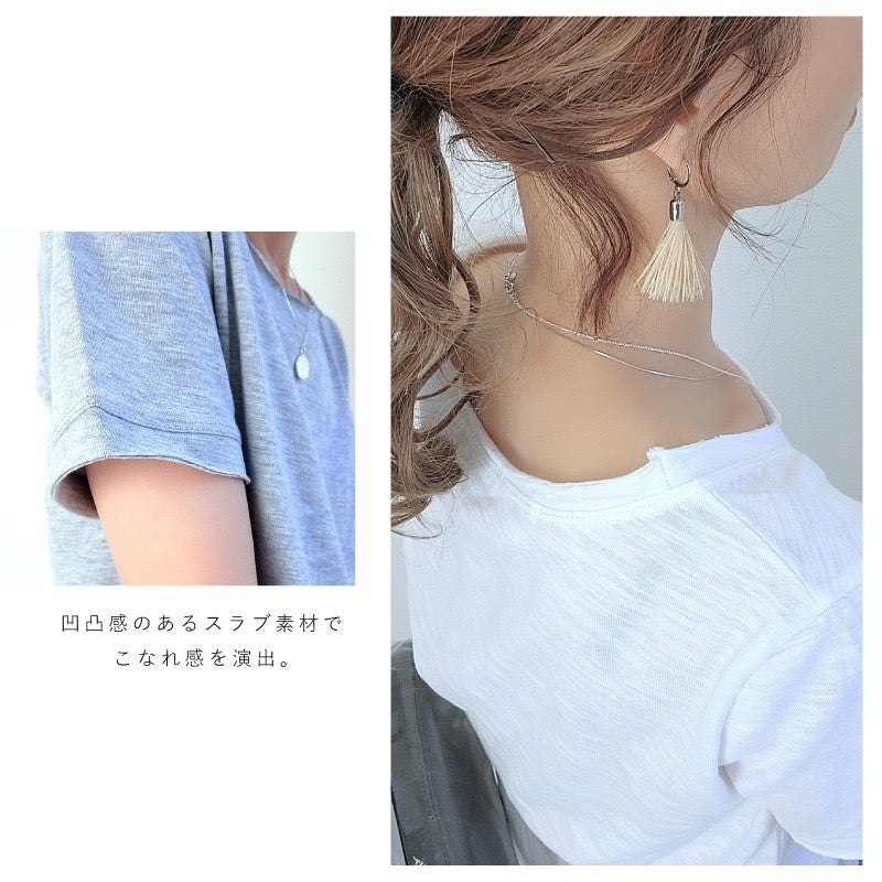 Polo淨色logo tee