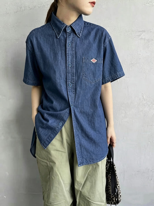 Danton 短袖牛仔裇衫