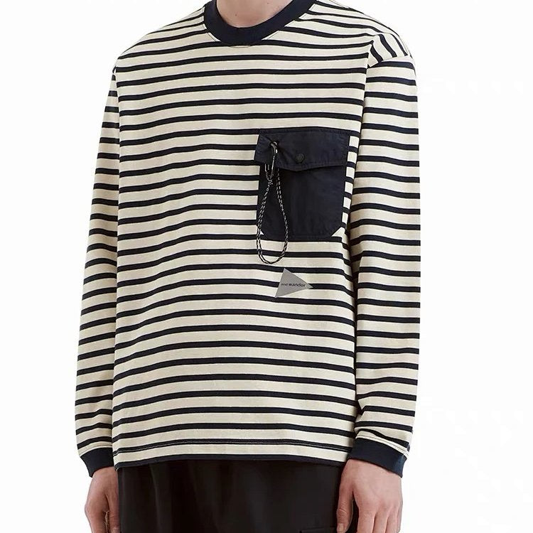 And wander x orcival pocket間條tee