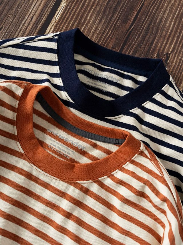 And wander x orcival pocket間條tee