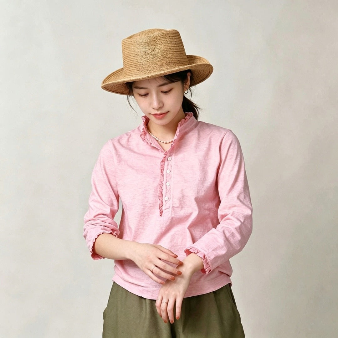 45R荷葉邊shirt