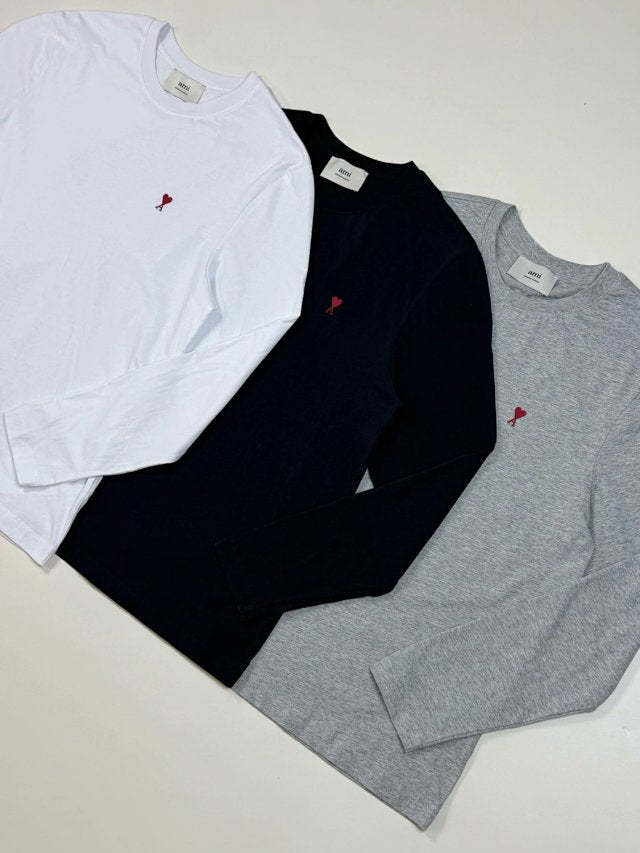 Ami 純色logo tee