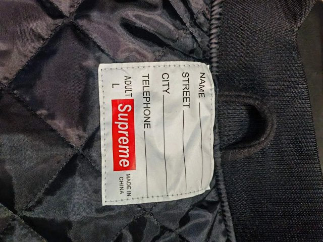 Supreme big logo chenille varsity jacket