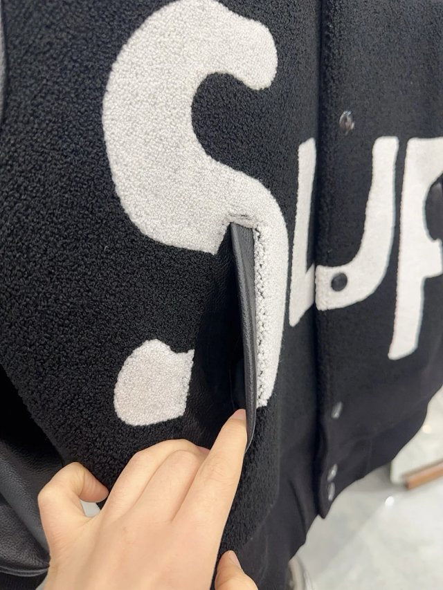 Supreme big logo chenille varsity jacket