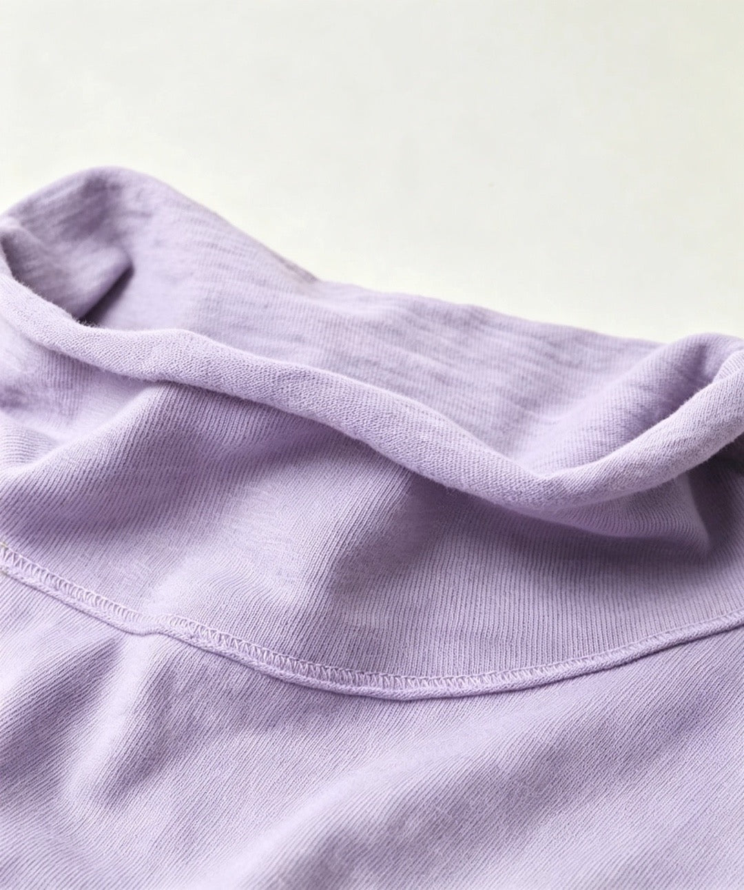 45R淨色高領tee