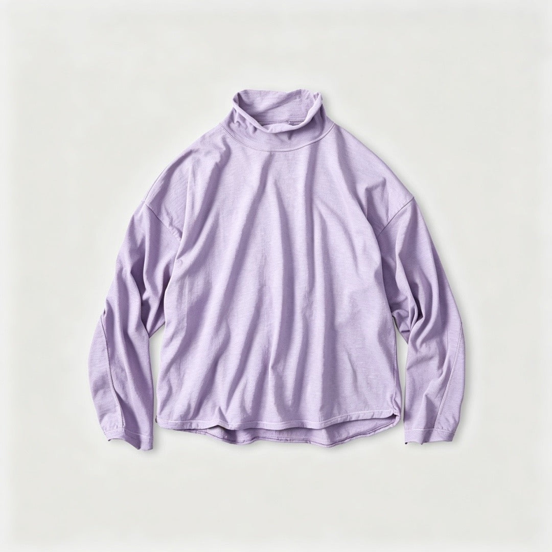 45R淨色高領tee
