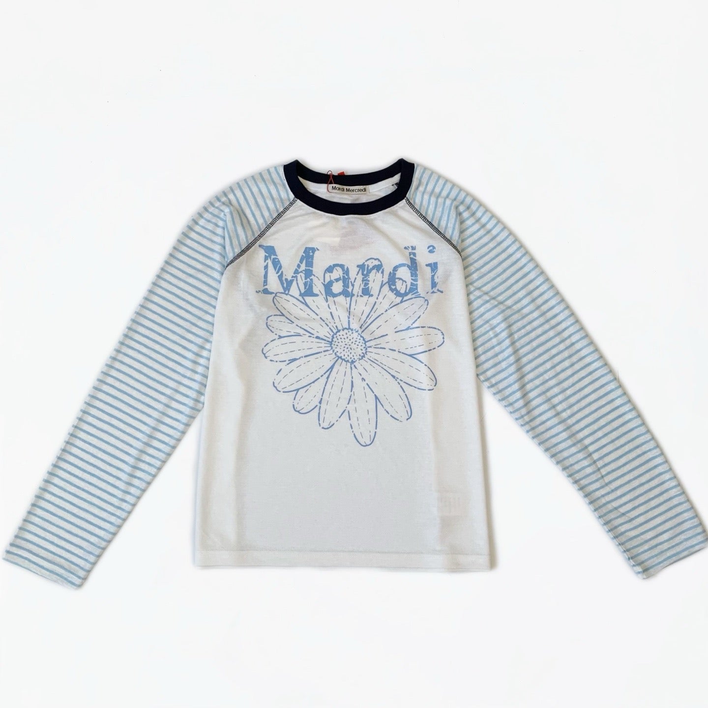 Mardi flower間條tee