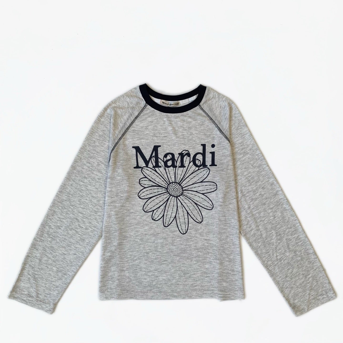 Mardi flower間條tee