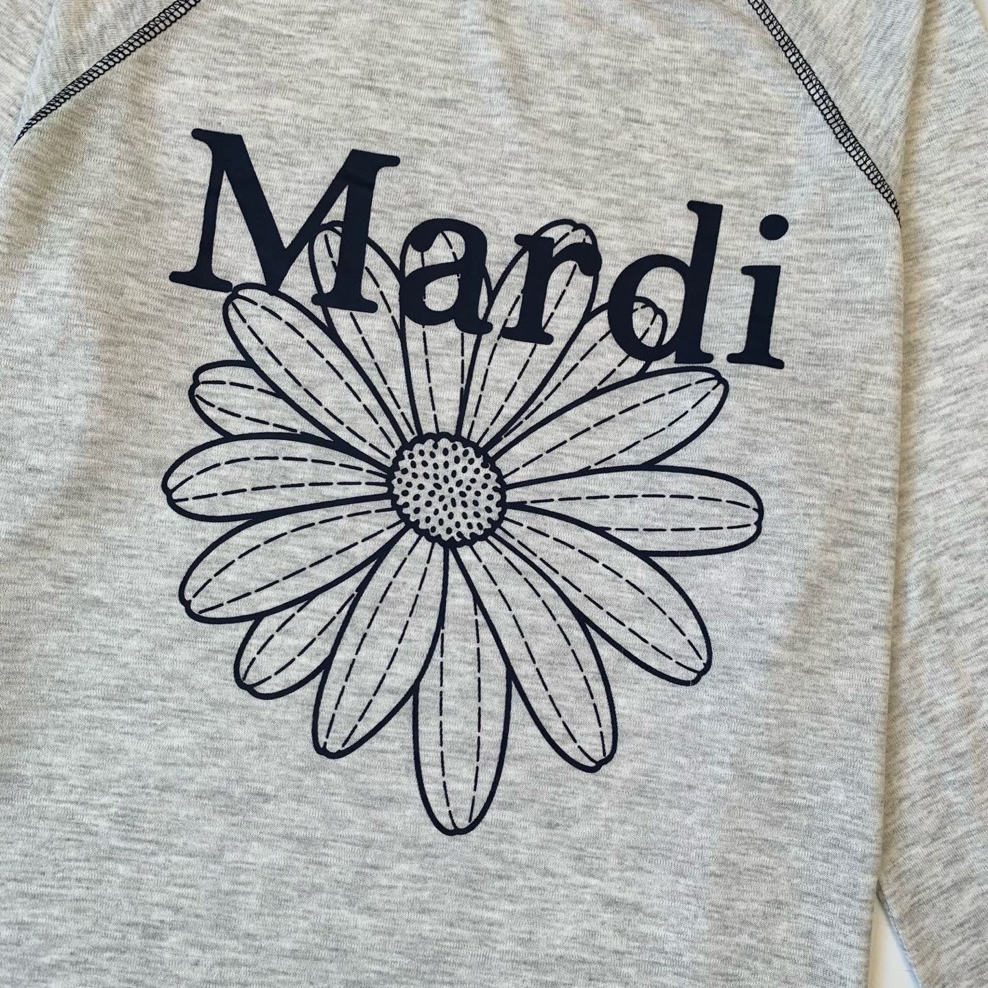Mardi flower間條tee