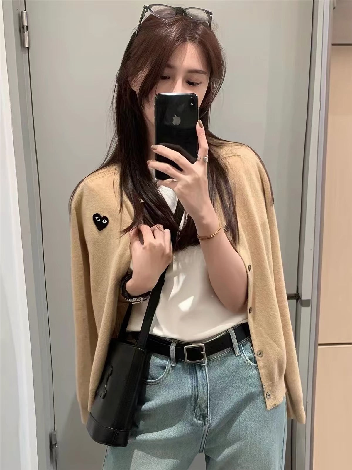 CDG play 羊毛cardigan