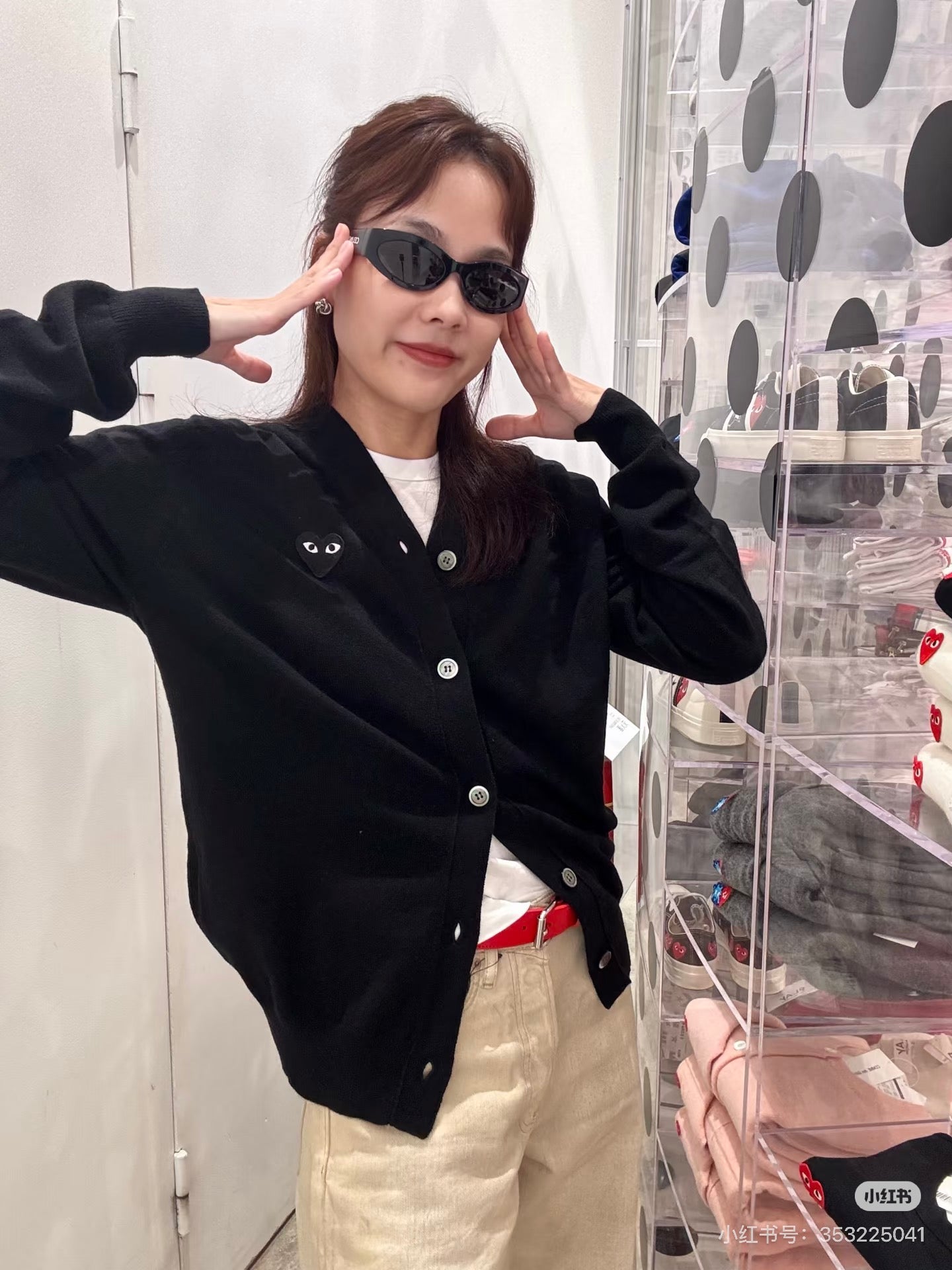 CDG play 羊毛cardigan