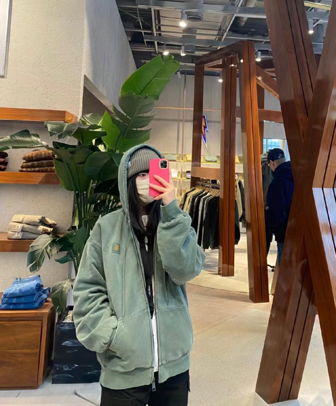 Carhartt 蜡染hoodies jacket