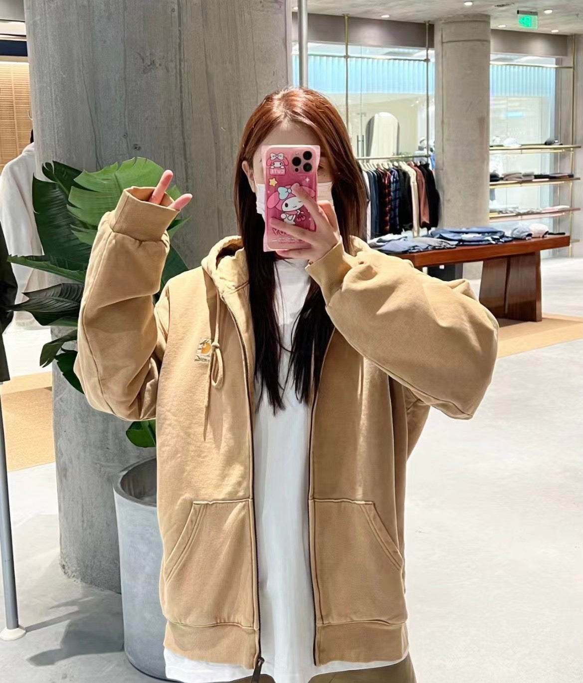 Carhartt 蜡染hoodies jacket