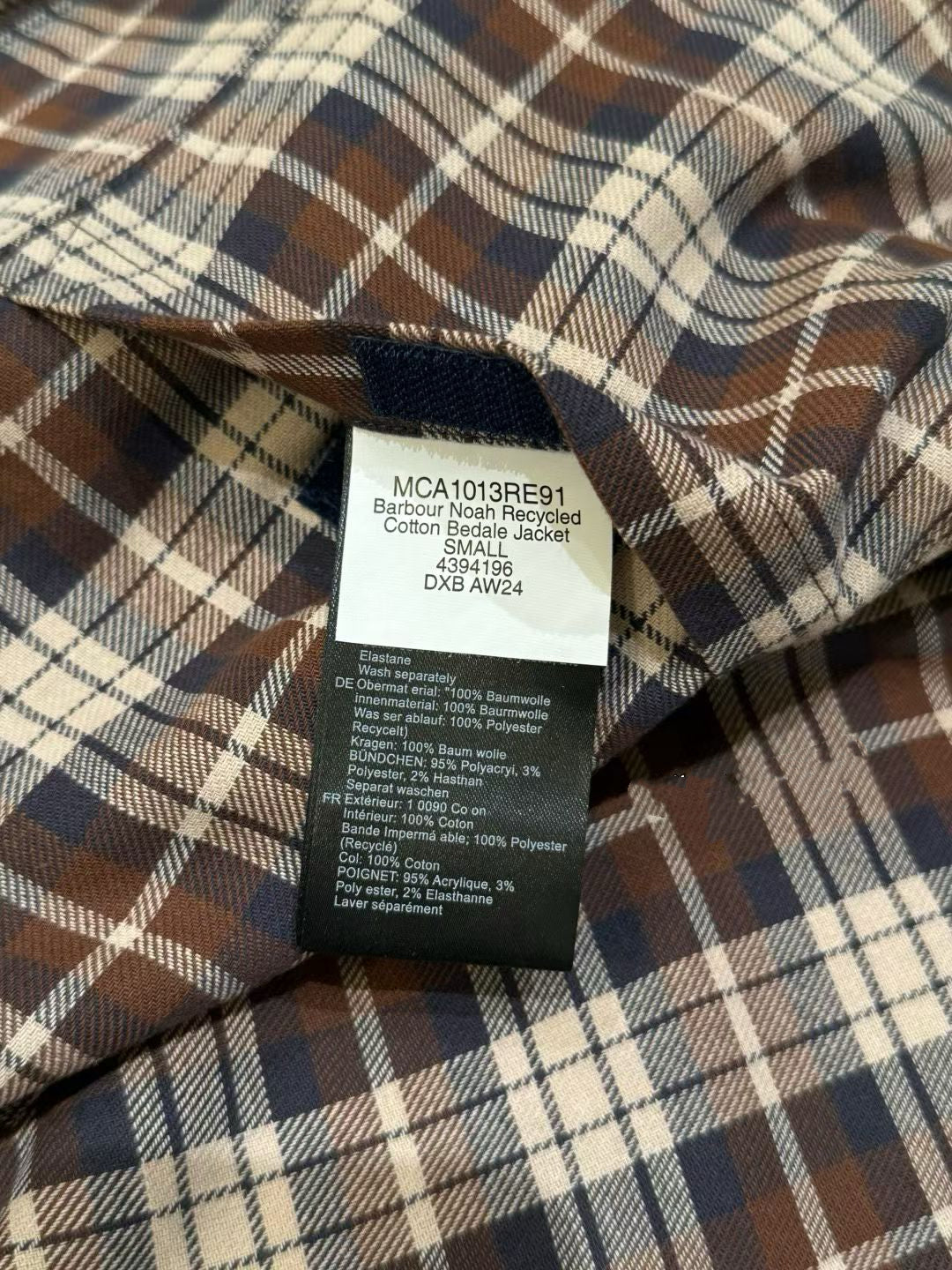 Barbour x Noah中長刺繡外套