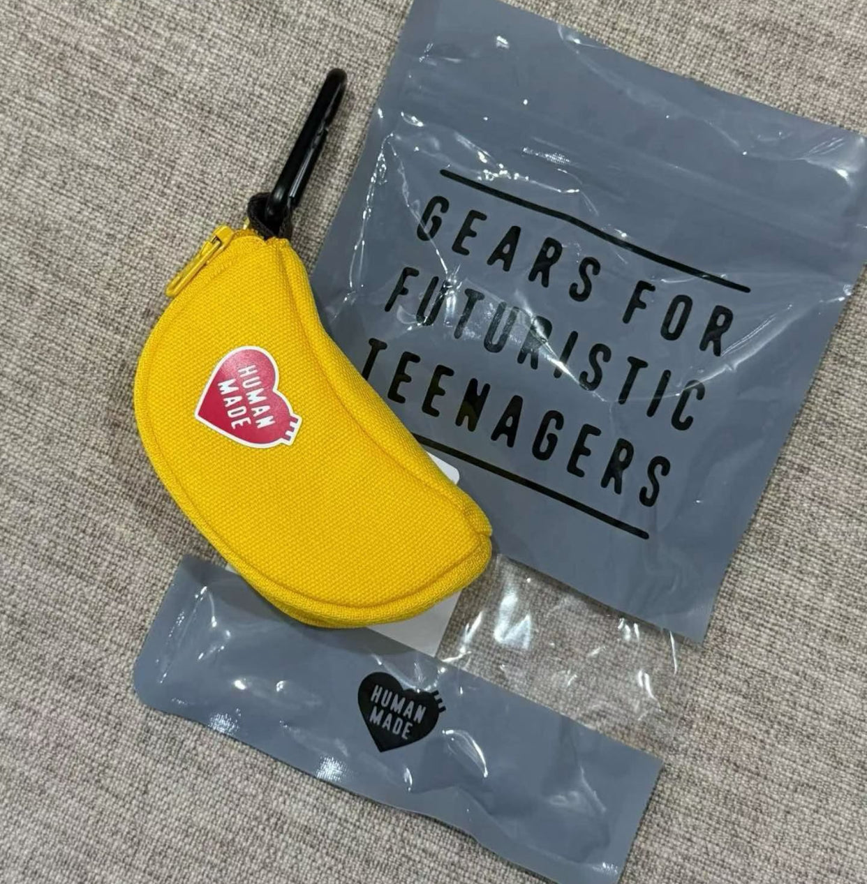 Human made banana pouch