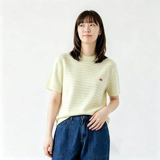 Danton撞色間條tee