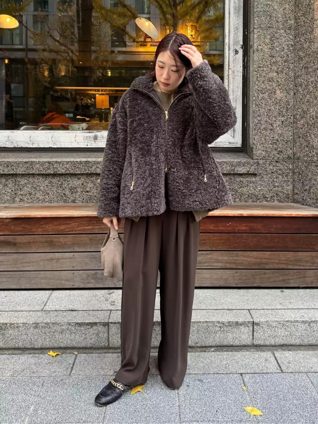 Pou Dou Dou毛毛外套