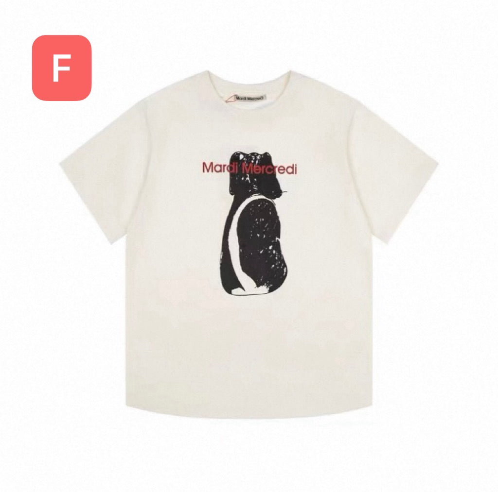 Mardi Mercredi 狗狗pattern tee