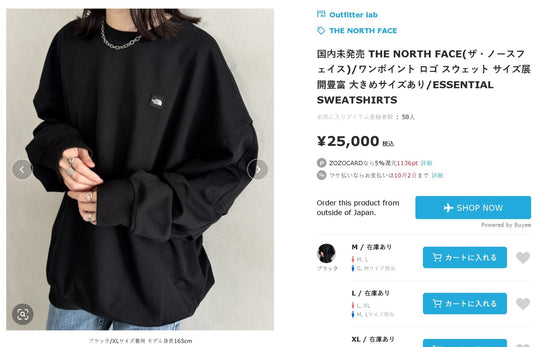 The north face 刺繡衛衣