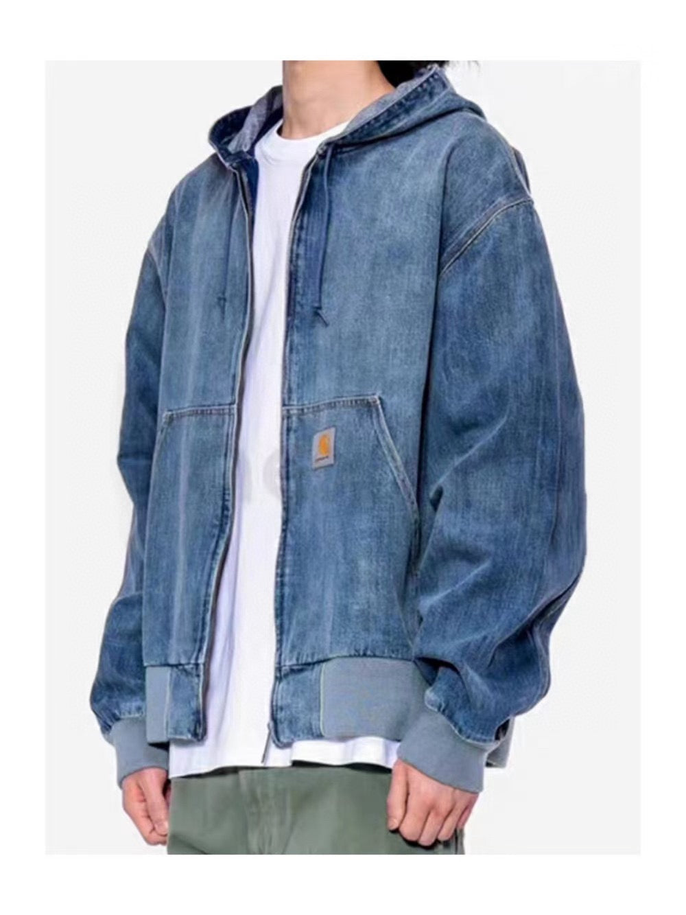 Carhartt 牛仔zip up jacket