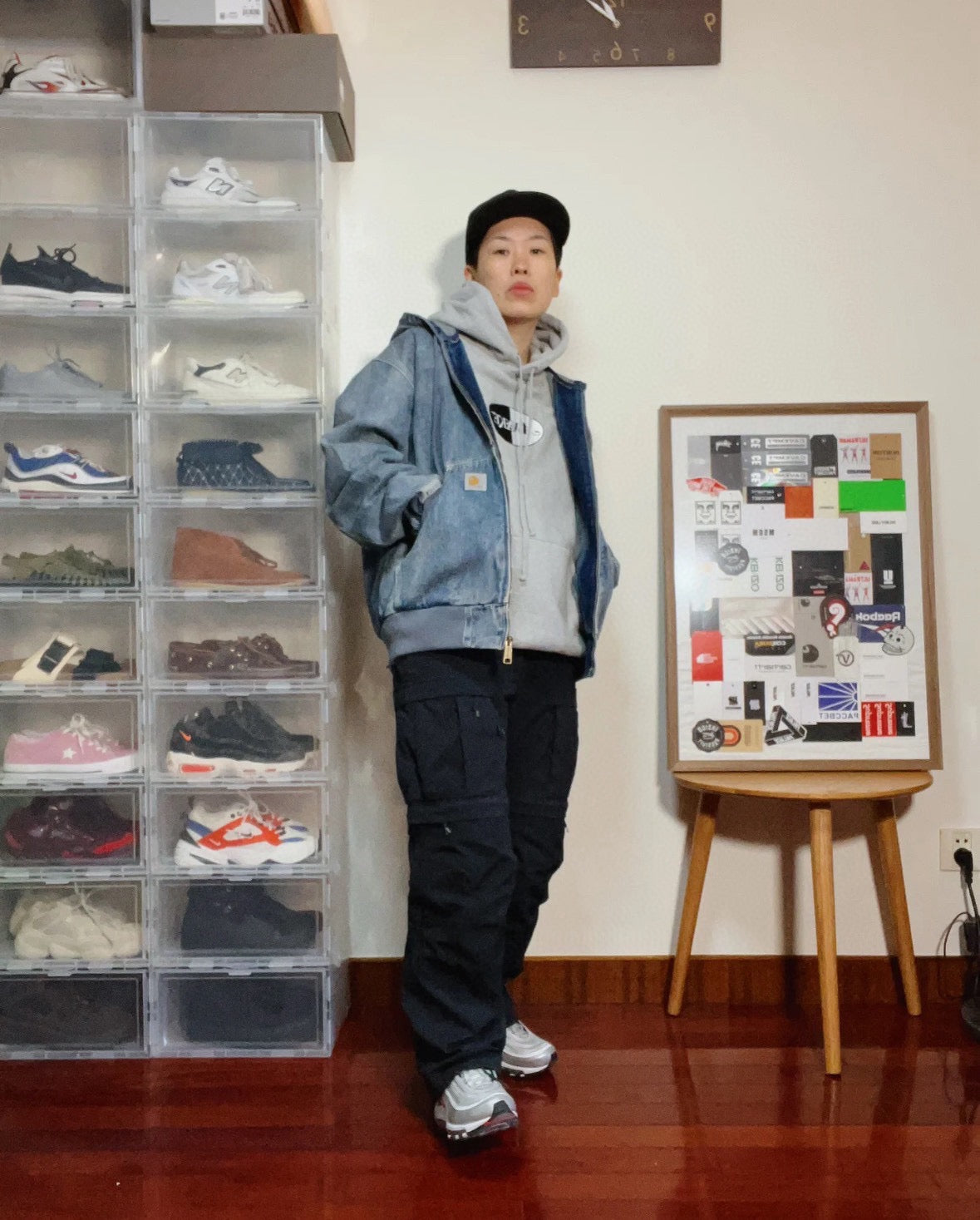 Carhartt 牛仔zip up jacket