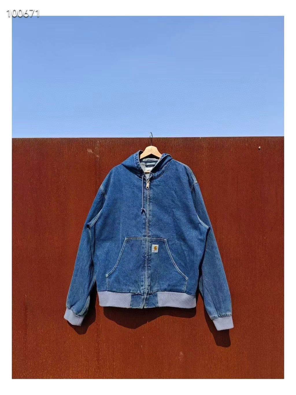 Carhartt 牛仔zip up jacket