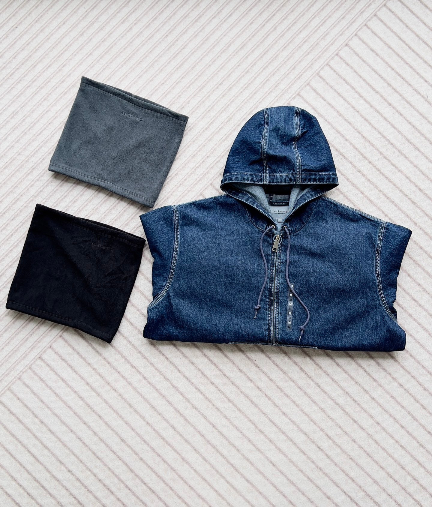 Carhartt 牛仔zip up jacket