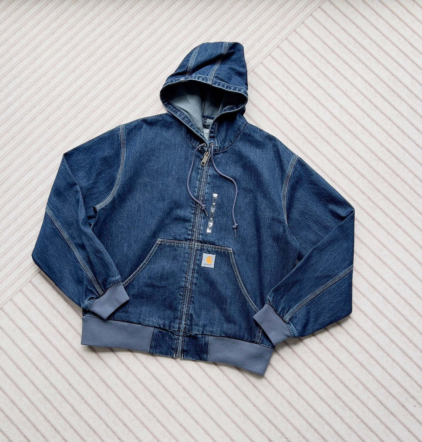 Carhartt 牛仔zip up jacket