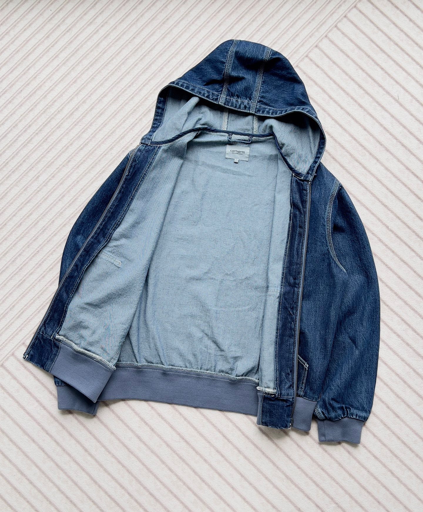 Carhartt 牛仔zip up jacket