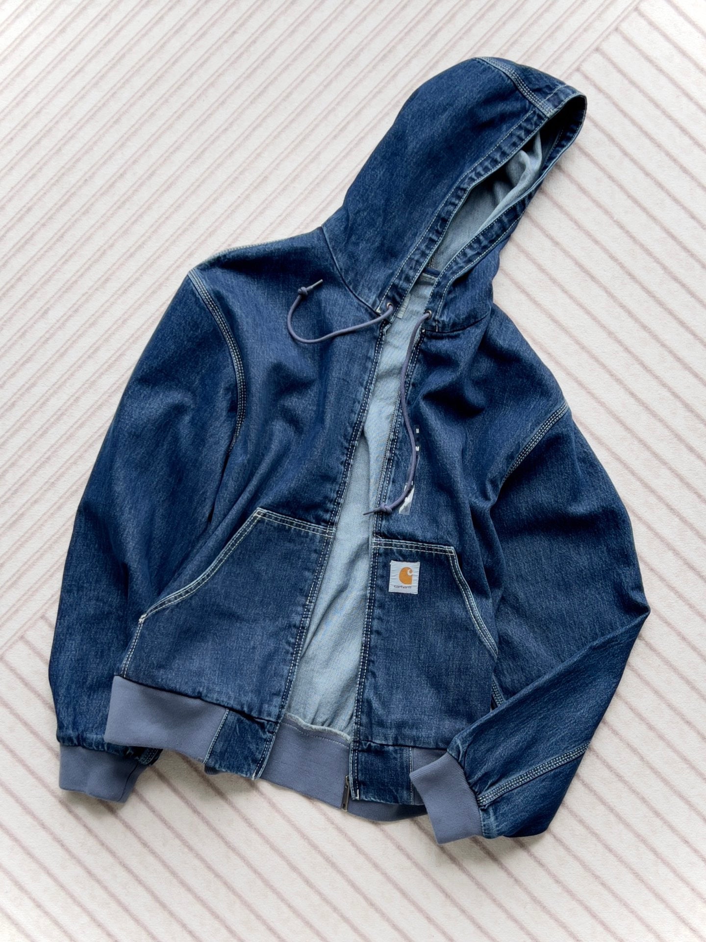 Carhartt 牛仔zip up jacket
