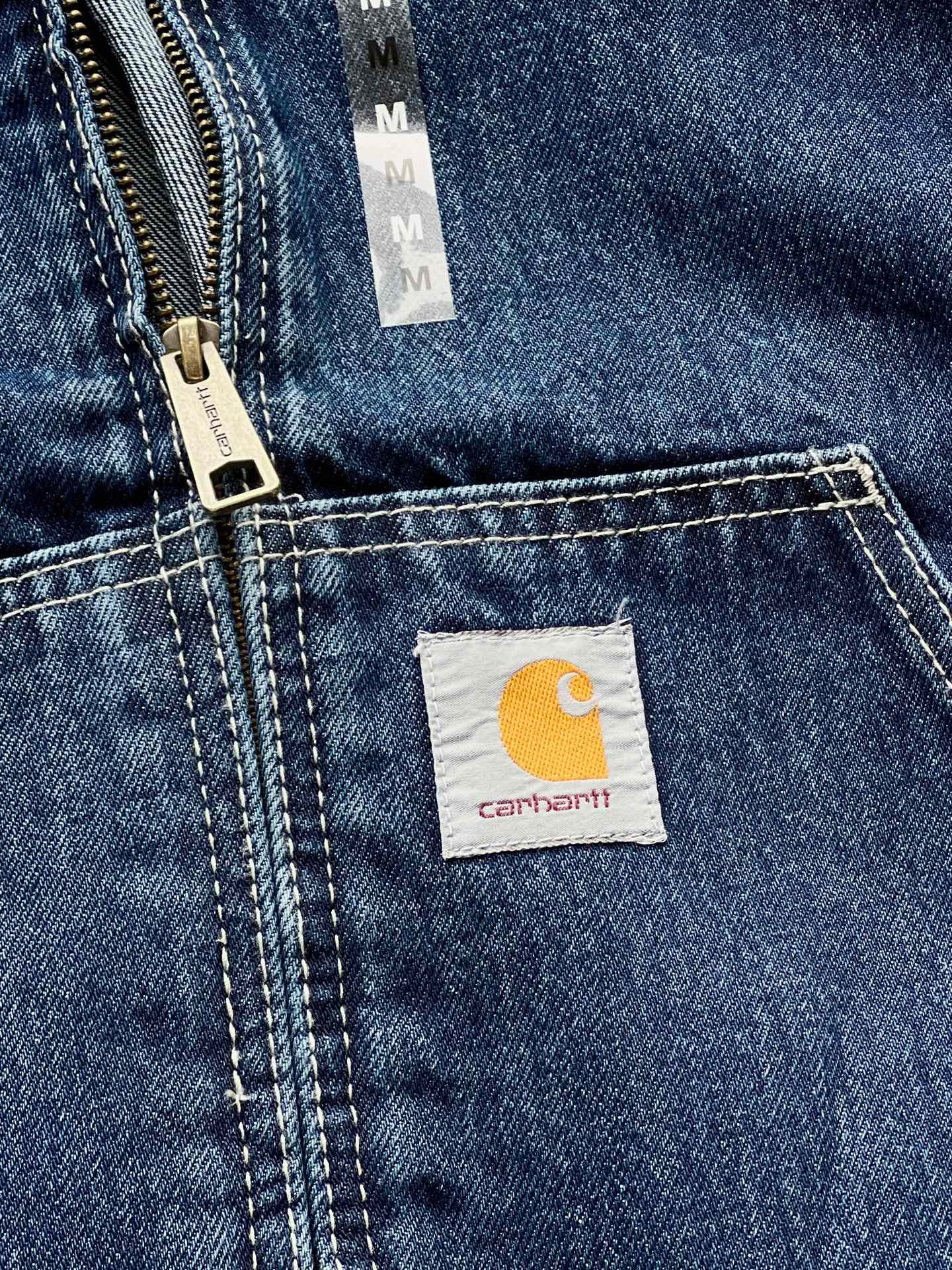 Carhartt 牛仔zip up jacket