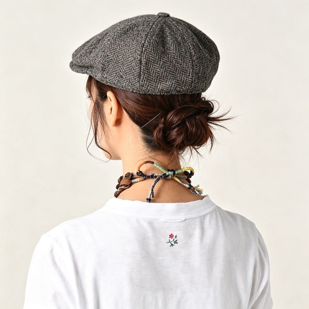 45R flower刺繡長袖tee