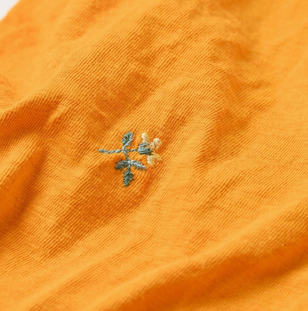 45R flower刺繡長袖tee